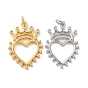 Кулоны из экологически чистой латуни с микропаве и кубическим цирконием, с целью перехода в кольце, без свинца и без кадмия, сердце с короной