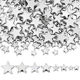 120шт 4 стили гальванизированные синтетические немагнитные гематитовые бусины нити, звезда