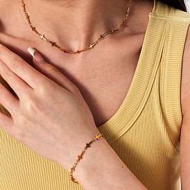 Ожерелья из нержавеющей стали с перекрестными звеньями для женщин