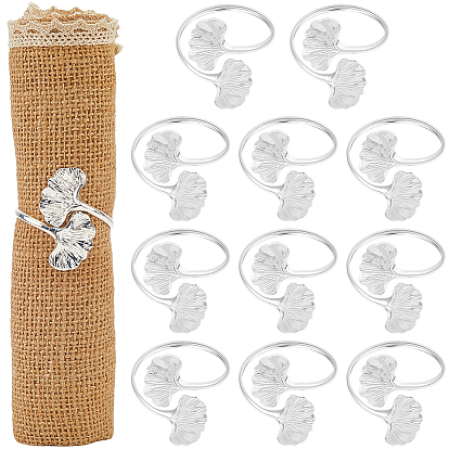 Железные кольца для салфеток из листьев гинкго, держатель для салфеток, для настройки места