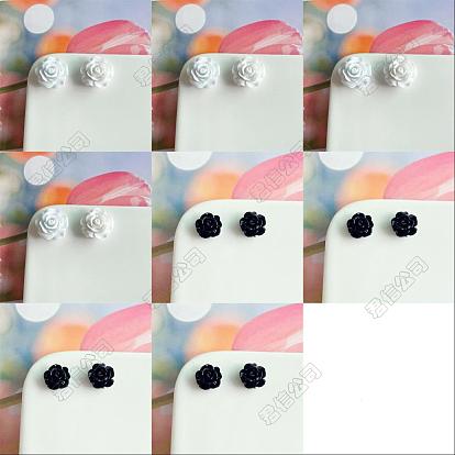 80 pcs 8 estilos cabujones de resina, rosa