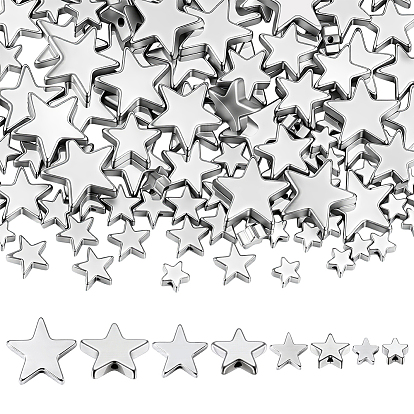 120шт 4 стили гальванизированные синтетические немагнитные гематитовые бусины нити, звезда