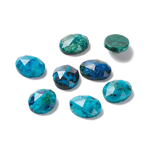Natural Gemstone Cabochons, Faceted, Oval