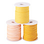 3 Rollen 3 Farben Wildlederimitat Kordel, Kunstwildleder Spitze