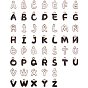 Legierung Emaille Reize, Alphabet, einschließlich Buchstabe a ~ z