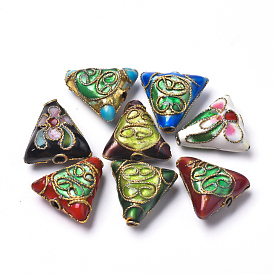 Handmade Cloisonne Beads, Triangle