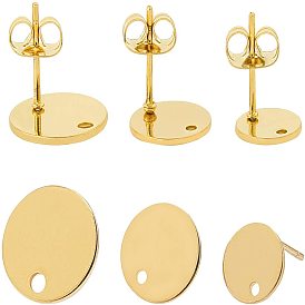 304 Выводы серьги из нержавеющей стали шпилька, с плоской пластиной, ушные орехи / серьги спины