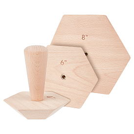 Moldes de madera para cuencos de cerámica, con mango, Madera sin tratar para proyectos de bricolaje de artesanía en madera