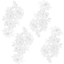 2 Сочетает полиэстер с нашивками из стразов, которые можно приклеить или пришить., аппликации из ткани, цветок