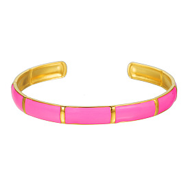 Punk Style Oil Drip Bracelet for Women - Fashionable and Stainless Steel.