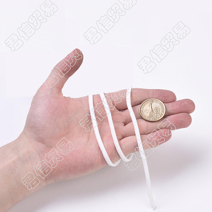Flat Elastic Bands for Sewing, White Elastic Cord Heavy Stretch Rope Earloop String
