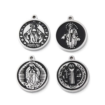 304 из нержавеющей стали шармы эмали, цвет нержавеющей стали, плоский круглый с девственной мариной