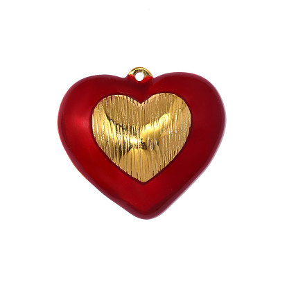 304 нержавеющей стальной эмали подвески, шарма сердца, реальный 18 k позолоченный, ионное покрытие (ip), долговечный