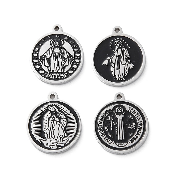 304 из нержавеющей стали шармы эмали, цвет нержавеющей стали, плоский круглый с девственной мариной