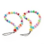 Opaque Acrylic Beads Mobile Straps, with Nylon Thread, Round & Heart & Star