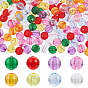 800 шт 8 цвета прозрачные акриловые бусины, граненые, круглые
