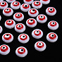Transparent Acrylic Beads, with Enamel, Eye