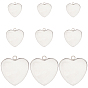 30шт 3 стили 304 настройки подвески из нержавеющей стали кабошон, чашки безель с краями, сердце