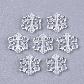 Transparent Acrylic Beads, Snowflake