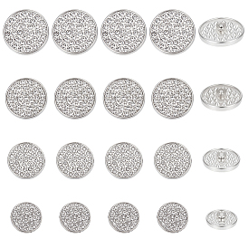 20 шт. 4 стили 1-отверстие цинковый сплав стержень кнопки, со стразами, плоско-круглые