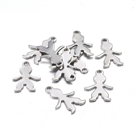 201 Stainless Steel Pendants, Stamping Blank Tag, Laser Cut, Human