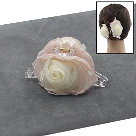 1200Pcs Double Sided Lace Flower Plastic Claw Hair Clips for Girls Women