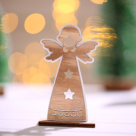 Unfinished Wooden Angle, for DIY Hand Painting Crafts, Christmas Tabletop Ornament