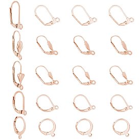 20 шт. 5 стиль вакуумное покрытие pvd 304 фурнитура для сережек с застежкой-рычагом из нержавеющей стали, с петлей