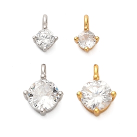 925 плоские круглые подвески из стерлингового серебра с прозрачным кубическим цирконием, с печатью 925