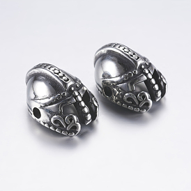 304 Stainless Steel Beads, Gladiator Helmet
