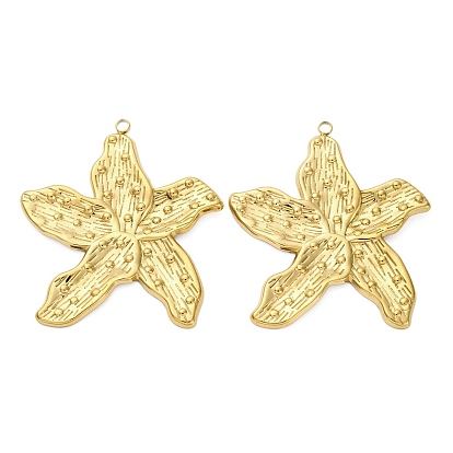 304 из нержавеющей стали большие кулоны, ионное покрытие (ip), цветочный шарм