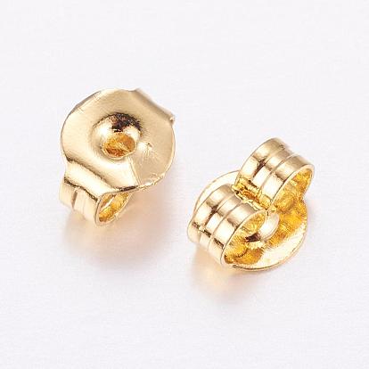 White Plated & Yellow Plated Friction Earring Backs with Plastic