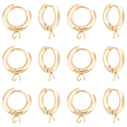 20 шт. 201 серьги-кольца из нержавеющей стали, с петлями и 316 хирургическими штифтами из нержавеющей стали