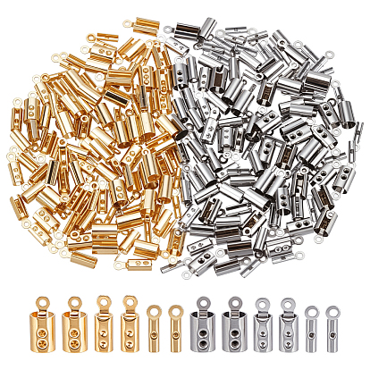 240 шт. 6 стили 304 нержавеющая сталь, складные обжимные концы, загибаем концы шнура