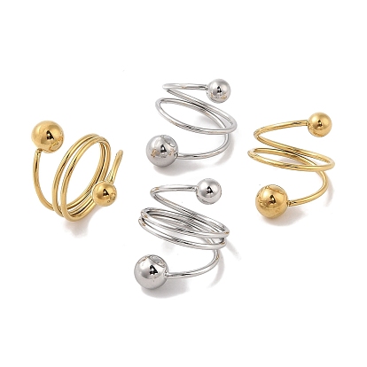 Ионное покрытие (IP) 304 спиральные манжеты из нержавеющей стали для женщин