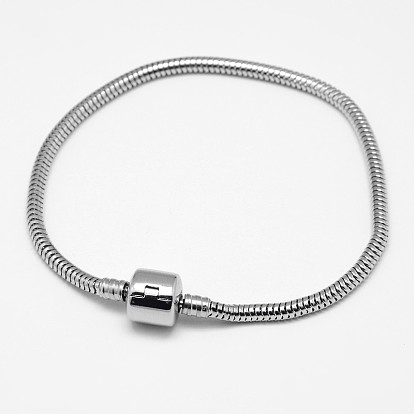 304 Stainless Steel European Style Bracelets for Jewelry Making