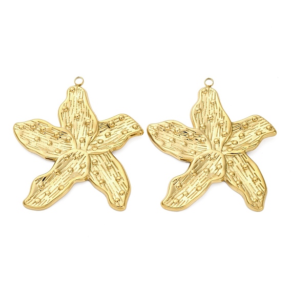 304 из нержавеющей стали большие кулоны, ионное покрытие (ip), цветочный шарм