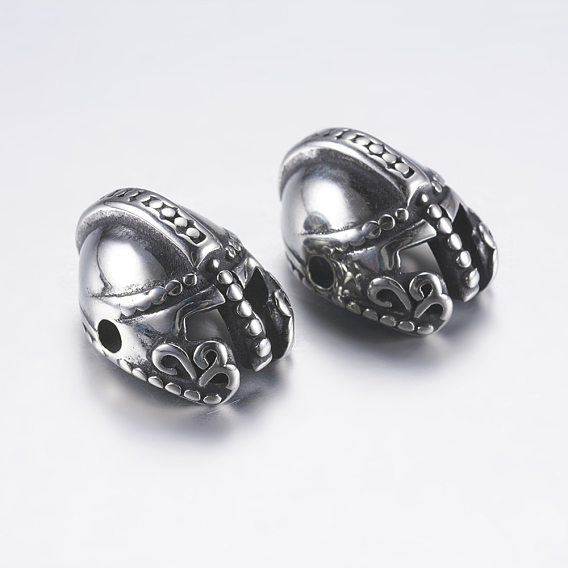 304 Stainless Steel Beads, Gladiator Helmet