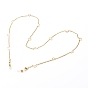 304 Stainless Steel Eyeglasses Chains, Neck Strap for Eyeglasses, with Moon & Star Link and Cable Chains, Lobster Claw Clasps