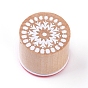 Floral Pattern Wooden Rubber Stamp, for Scrapbooking