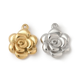 304 подвески из нержавеющей стали, цветок розы