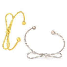 Bowknot Brass Cuff Bangles for Women, Lead Free & Cadmium Free