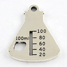 Тибетский стиль контейнер сплава подвески, без свинца и без кадмия, 26x21x1.5 мм, Отверстие : 2 мм , около 375 шт / 1000 г