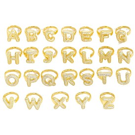 Латунные кольца из манжеты с прозрачным цирконием