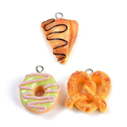 Подвески из смолы, искусственный хлеб, с железной платиной петлей