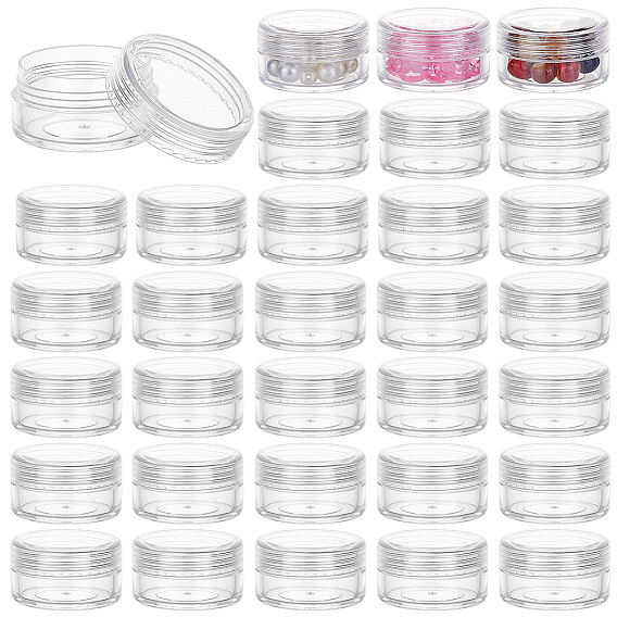 100шт. пластиковые контейнеры для бусин в виде колонн, тубусы для хранения бусин с завинчивающейся крышкой