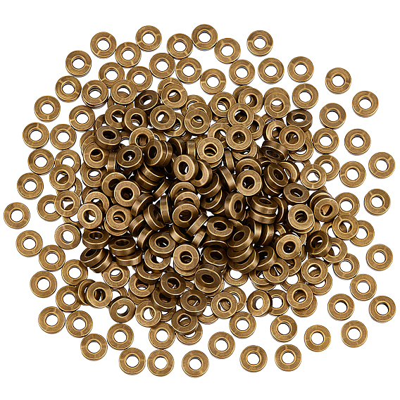 300 Perles en alliage de style tibétain, sans plomb et sans cadmium, donut