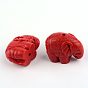 Cinnabar Beads, Elephant, 21x29x15mm, Hole: 2.5mm