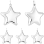 6 шт. 304 подвески из нержавеющей стали, с целью перехода в кольце, звезда очарование