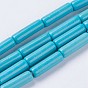 Synthetic Turquoise Beads Strands, Column, Dyed